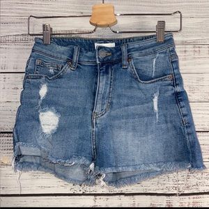 H&M Distressed Denim Shorts Size 2
